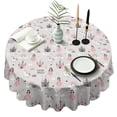 thumbnail image 1 of Unicorn Princess Castle Pattern Round Tablecloth 60"x60",Wrinkle Wipeable Table Cloth for Kitchen Dining Room Picnic Patio Party, 1 of 6