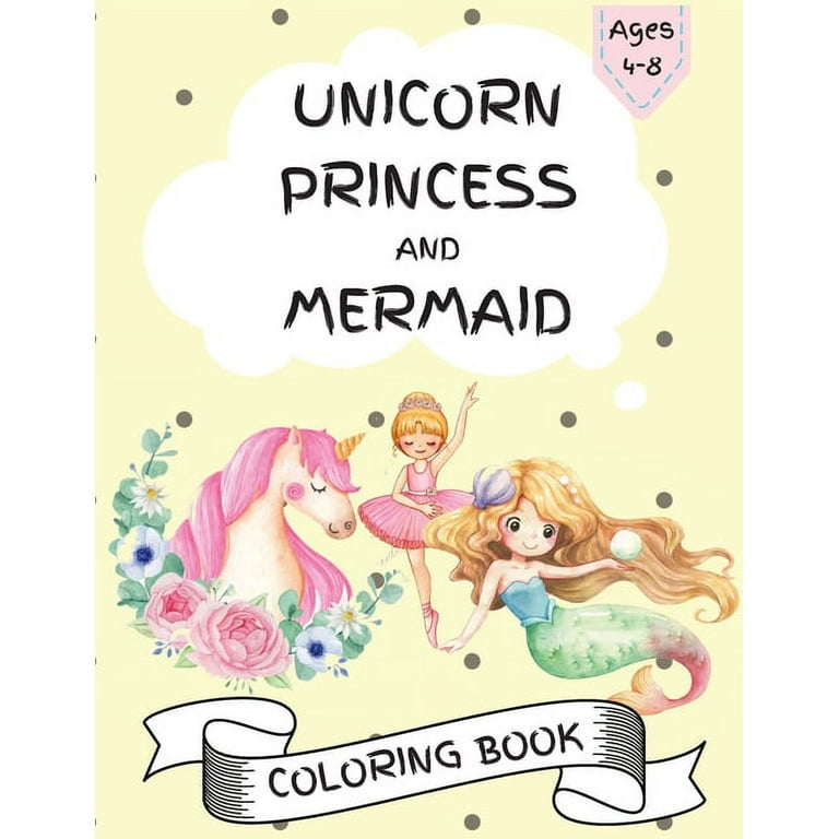 Princesses Coloring Book for kids ages 4 - 8 for girls and boys