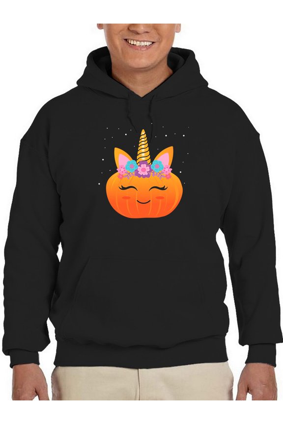 Unicorn Pumpkin Hoodie Men -GoatDeals Designs, Male Small