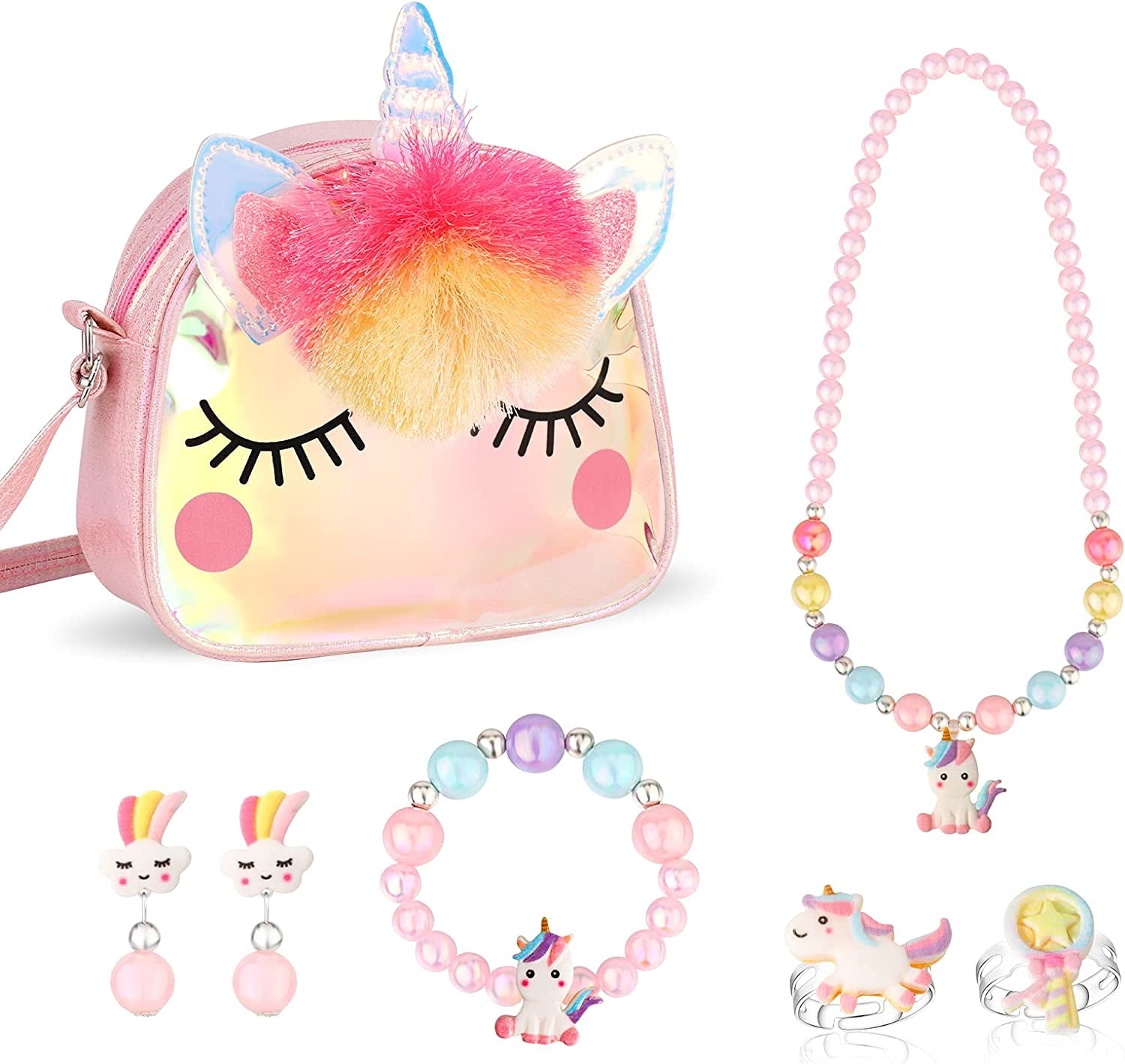 Amazon.com: Unicorn Toddler Tote Bag Colorful Plush Princess Cute Unicorn  Crossbody Handbags for Girls (Rainbow) : Clothing, Shoes & Jewelry