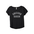 thumbnail image 1 of Unicorn Queen Women's Fashion Slouchy Dolman T-Shirt Tee Heather Black Large, 1 of 3