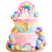 Rainbow Themed Cake Decorating Set of 24 - Quickly Upgrade Your Dream Journey Party Scene