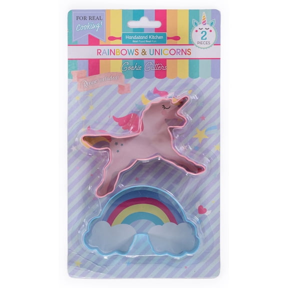 Handstand Kitchen Rainbows and Unicorns 2-piece Cookie Cutter Set
