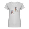 thumbnail image 1 of Unicorn Rainbow Design  Shaped Tee Women's -Image by Shutterstock, 1 of 2