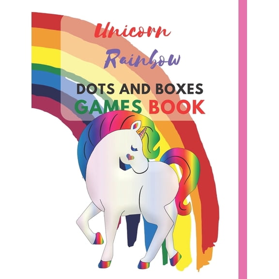 Unicorn Rainbow Dots and Boxes Games Book: Dots and Boxes Game paper for Kids, Activity Book to play, for Children, Fami, (Paperback)