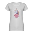 thumbnail image 1 of Unicorn Rainbow Hair Shaped T-Shirt Women -Image by Shutterstock, Female x-Large, 1 of 2
