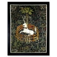 thumbnail image 1 of Unicorn Rests in a Garden Medieval Mythical Animal Nature Art Middle Ages Tapestry Art Print Framed Poster Wall Decor 12x16 inch, 1 of 4