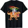 thumbnail image 1 of Unicorn Riding T-Rex Dinosaur Unisex T-Shirt for Men Women Kids Toddler, 1 of 5