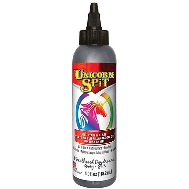Unicorn SPiT 5770013 Gel Stain & Glaze, Weathered Daydream, 4 Ounce Bottle, Grey