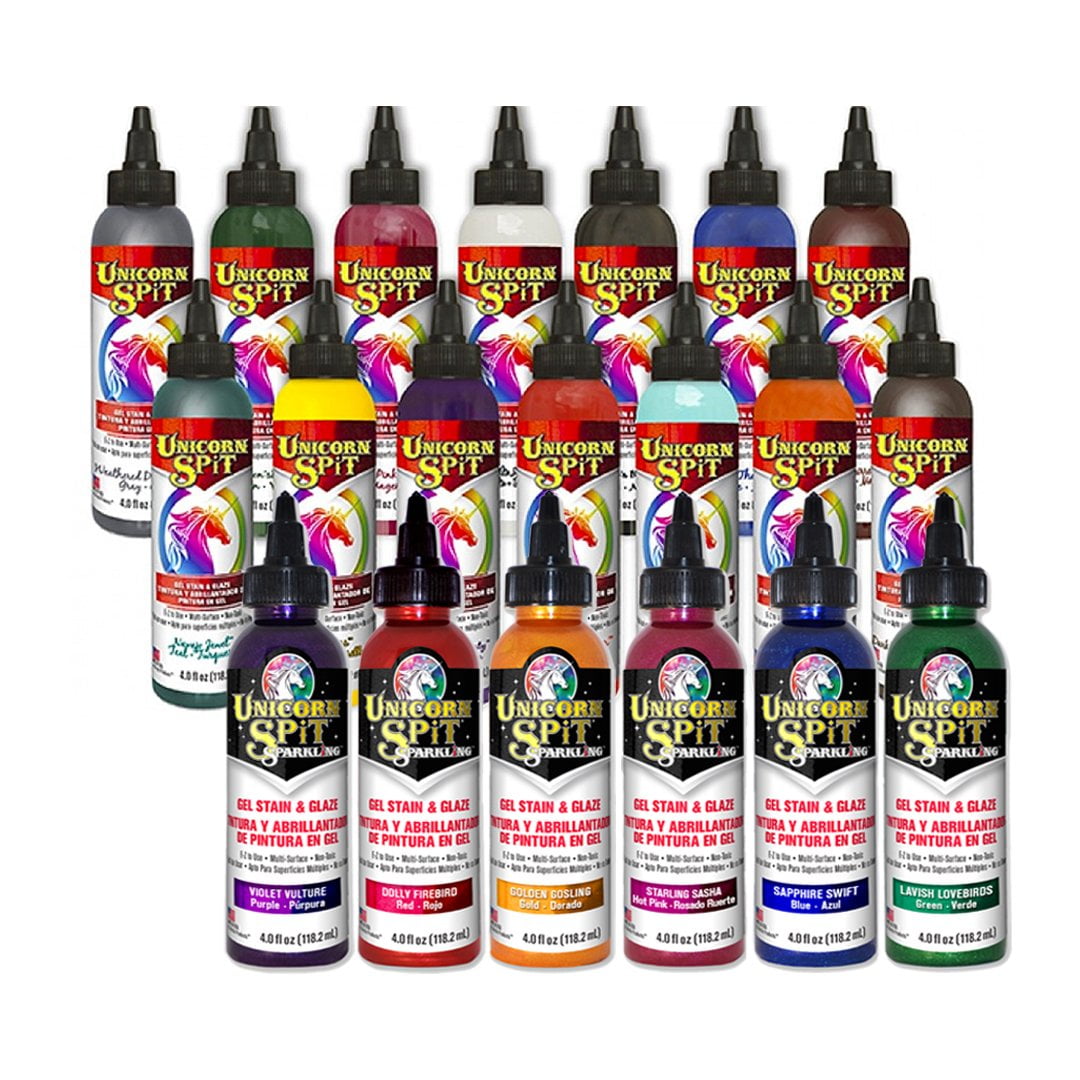 Unicorn SPiT Paint Gel Stain and Glaze in One (20 Paint Complete Collection)