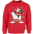 thumbnail image 1 of Unicorn Santa Christmas Sweater Women Men Crewneck - S M L XL 2XL 3XL 4XL 5XL Xmas Graphic Tee - Unisex Sweatshirt Funny Xmas Holiday Gift, 1 of 2