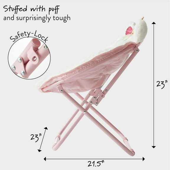 Unicorn Saucer Chair, For Gaming Textile, White