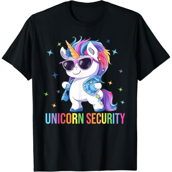 Unicorn Security Colorful So Cute Halloween Gifts For Birthaday, Holiday T-shirt