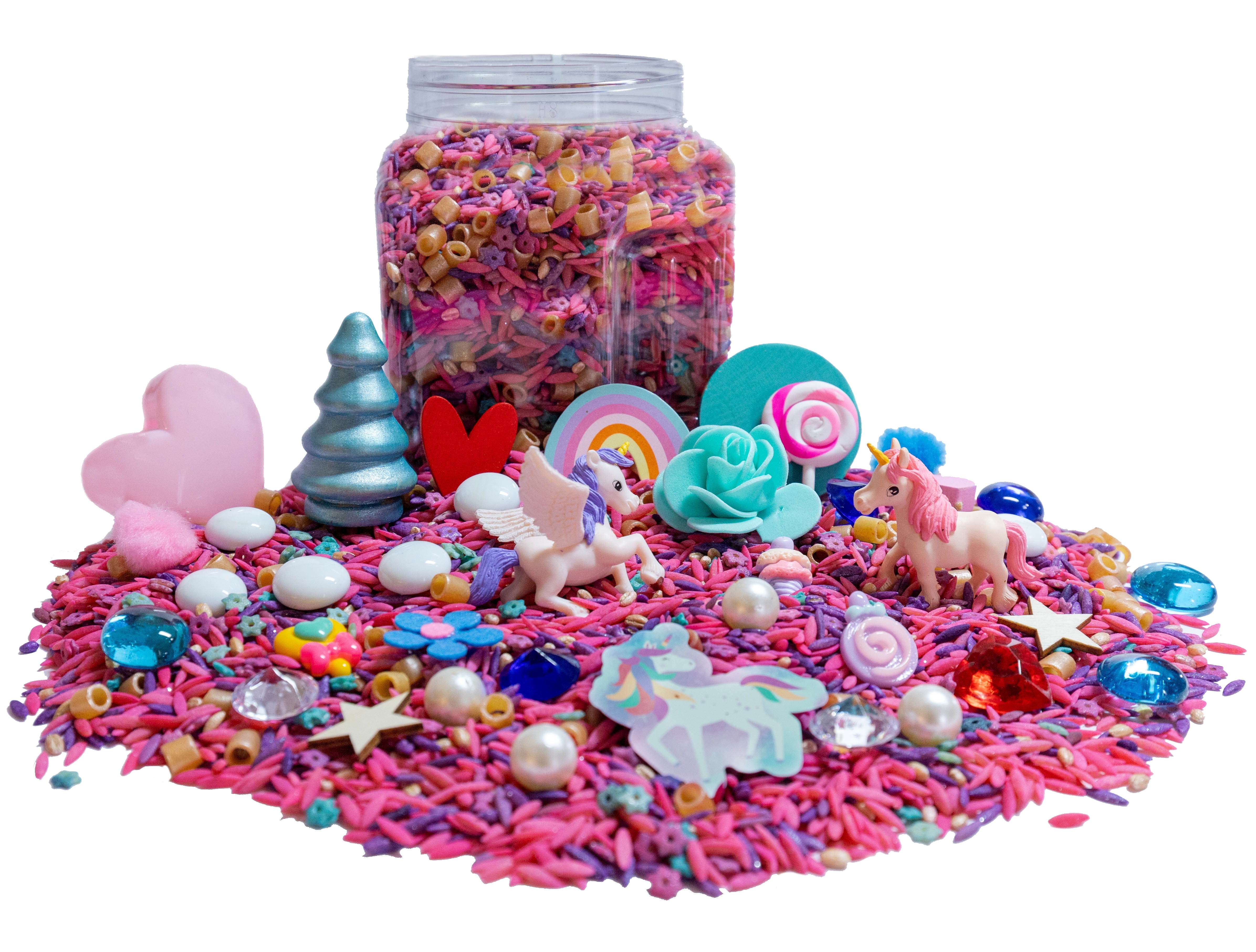 Unicorn Sensory Bin, Unicorn Sensory Toys For Girls, Unicorn Toys for Girls, Toddler Crafts and Activities