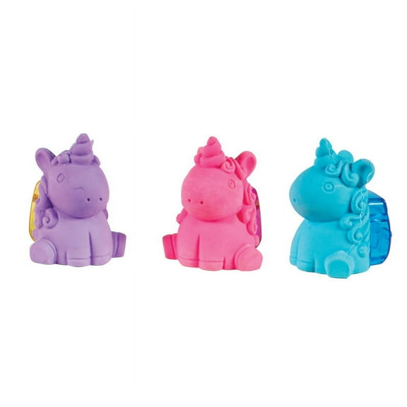 Unicorn Sharpener and Eraser 6x pcs