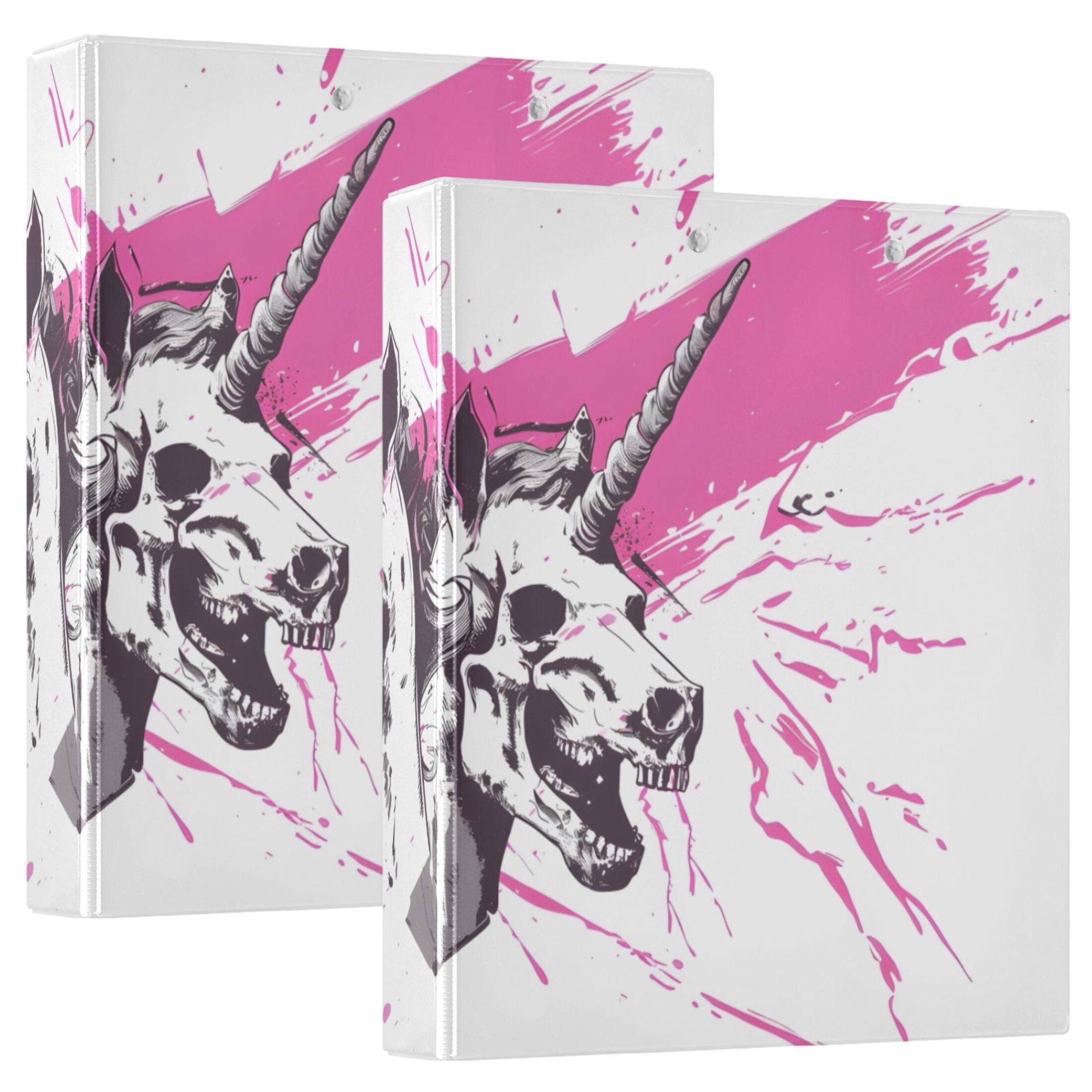 Unicorn Skeleton 3 Ring Binders 1.5 inch Hardcover File Folders with ...