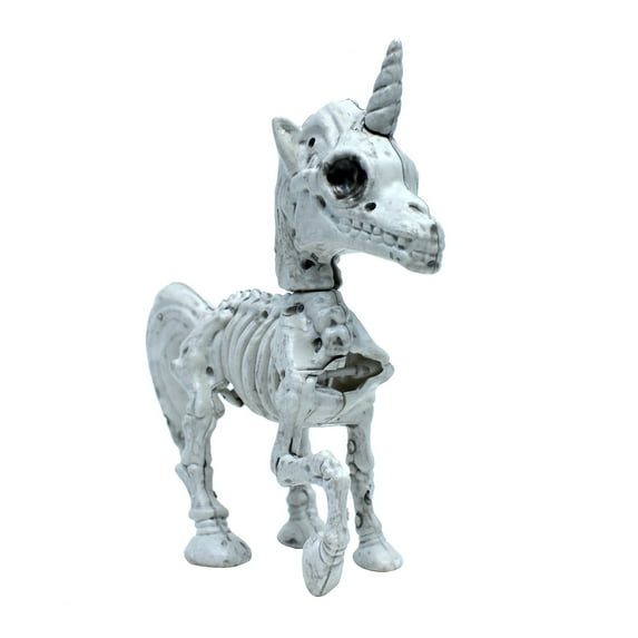 Unicorn Skeleton Figurine Scary Halloween Decor Spooky Haunted House Prop Kids Room Decoration