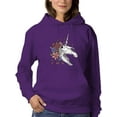 thumbnail image 1 of Unicorn Skull Neighing Hoodie Women -Smartprints Designs, Female Small, 1 of 4