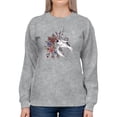 thumbnail image 1 of Unicorn Skull Neighing Sweatshirt Women -Smartprints Designs, Female Medium, 1 of 4