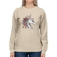 thumbnail image 1 of Unicorn Skull Neighing Sweatshirt Women -Smartprints Designs, Female XX-Large, 1 of 4