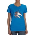 thumbnail image 1 of Unicorn Skull Neighing T-Shirt Women -Smartprints Designs, Female 3X-Large, 1 of 4