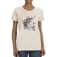 thumbnail image 1 of Unicorn Skull W Flowers T-Shirt Women -Smartprints Designs, Female XX-Large, 1 of 4