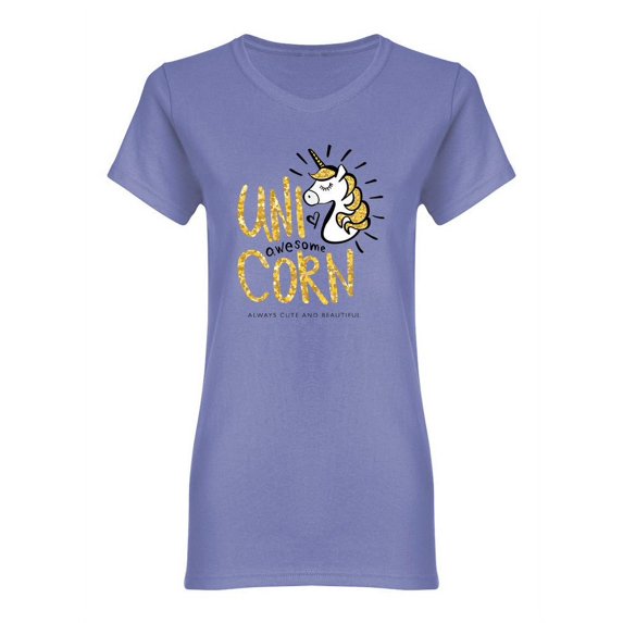 Unicorn Slogan Shaped T-Shirt Women -Image by Shutterstock, Female x-Large