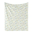 thumbnail image 1 of Unicorn Soft Flannel Fleece Blanket, Fantasy Fairytale Kids Nursery Pattern with Unicorn Little Birds Stars and Flowers, Cozy Plush for Indoor and Outdoor Use, 50" x 60", Multicolor, by Ambesonne, 1 of 5