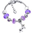 thumbnail image 1 of Unicorn Sparkly Crystal Charm Bracelet Bangle with Gift Box Set for Girl Lady, 1 of 11