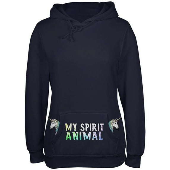 Unicorn Spirit Animal Pocket Pet Juniors Soft Hoodie