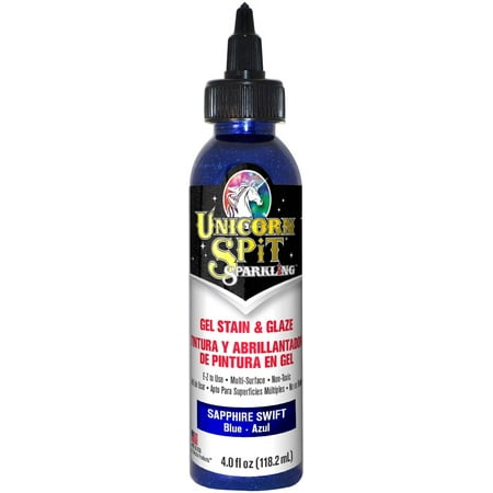 Unicorn Spit Sparkling Wood Stain & Glaze 4oz-Sapphire Swift