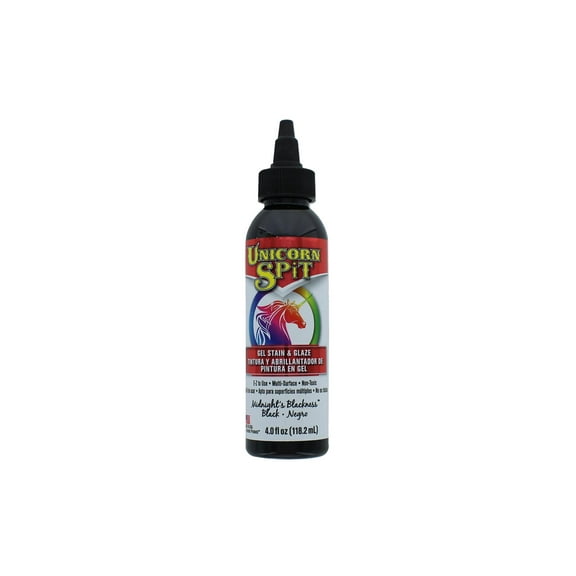 Unicorn Spit Wood Stain & Glaze 4oz-Midnight's Blackness