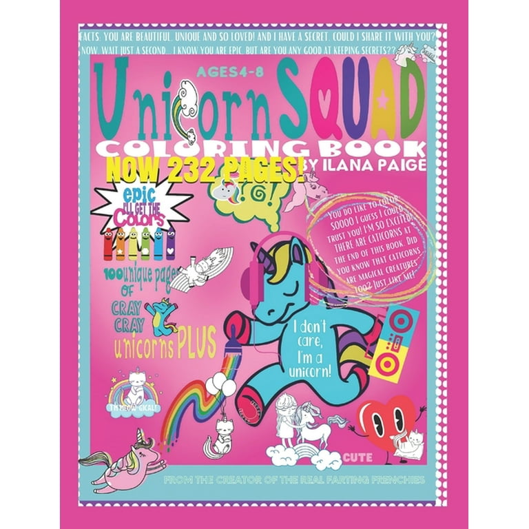 Kawaii Unicorn Coloring Book: 100 PAGES for girls 4-8 age, doodle