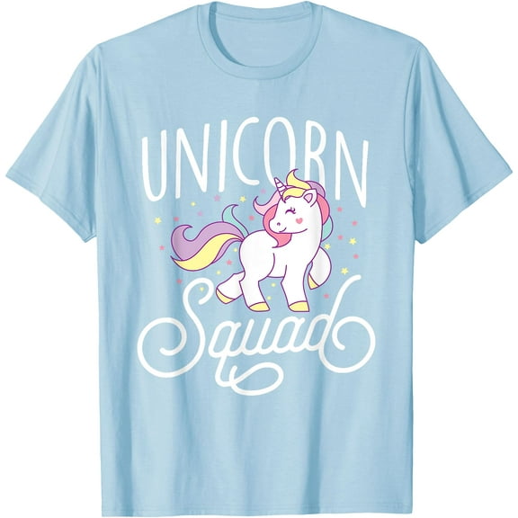 Unicorn Squad Cute Unicorn Lovers Gift Unisex T-Shirt for Men Women Kids Toddler,Light Blue Color,Size YXS