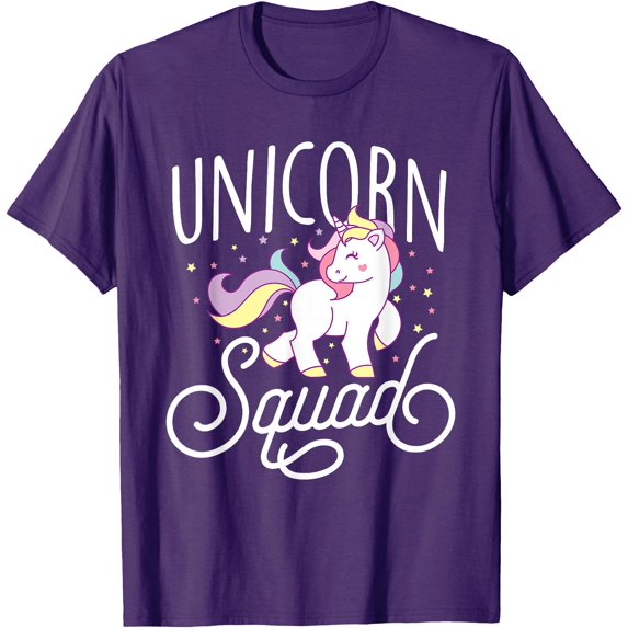 Unicorn Squad Cute Unicorn Lovers Gift Unisex T-Shirt for Men Women Kids Toddler,Purple Color,Size YXS