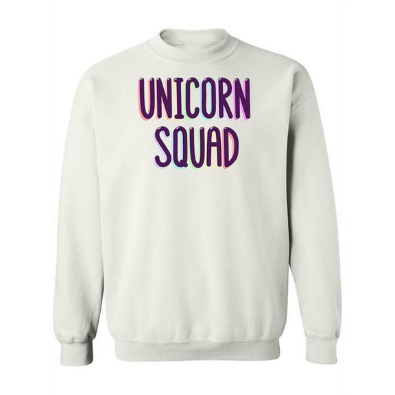 "Unicorn Squad" Design Sweatshirt Women - Women Sweatshirt, White, 2XL