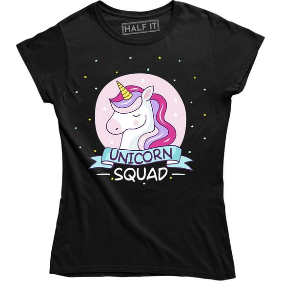 Unicorn Squad Fantasy Rainbow Magical Cute Fairy Tale Womens T-Shirt