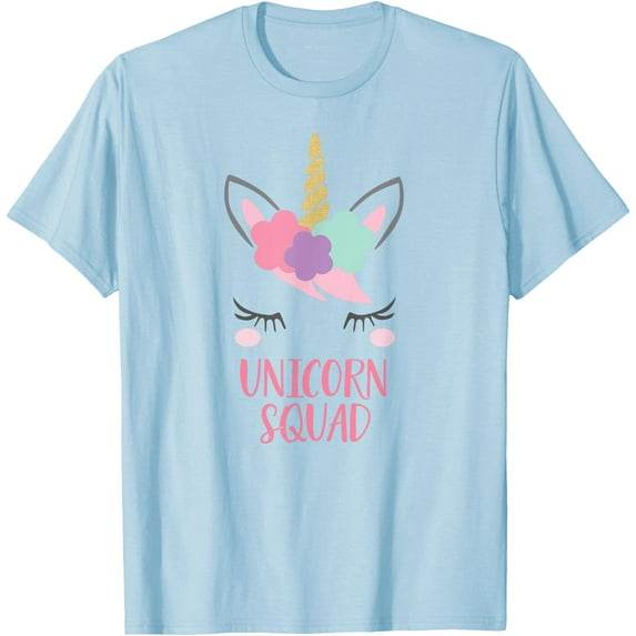 Unicorn Squad Mystic Gift Unisex T-Shirt for Men Women Kids Toddler,Light Blue Color,Size 2XL