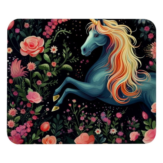 Unicorn Square Gaming Mouse Pad Desk Mat, 8.3x9.8 Inch, Non-Slip Rubber Bottom, Printed, Suitable for Office and Gaming