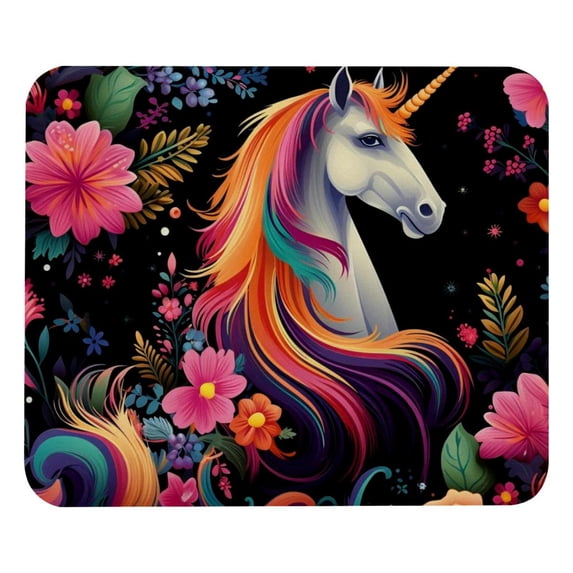 Unicorn Square Non-Slip Rubber Bottom Printed Desk Mat Mouse Mat Gaming Mousepad Desk Pad - 8.3x9.8 Inch, Suitable for Office and Gaming