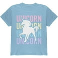 thumbnail image 1 of Unicorn Stacked Repeat Youth T Shirt Light Blue YMD, 1 of 1