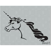 Unicorn Stencil 8.5" x 11" - Unicorn Stencil Fantasy Art Craft