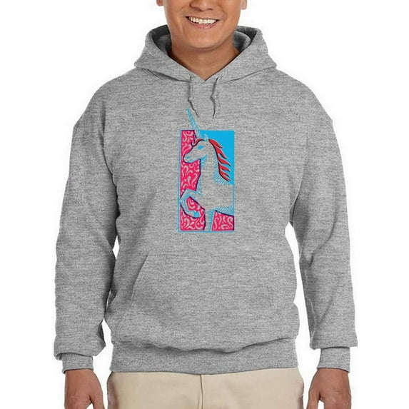 Unicorn Stencil Art Hoodie Men -Image by Shutterstock, Male 5X-Large