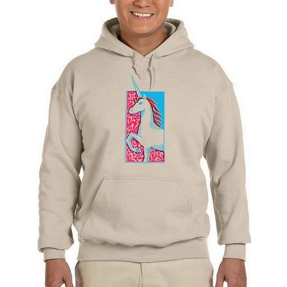 Unicorn Stencil Art Hoodie Men -Image by Shutterstock, Male x-Large