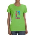 thumbnail image 1 of Unicorn Stencil Art T-Shirt Women -Image by Shutterstock, Female 4X-Large, 1 of 4