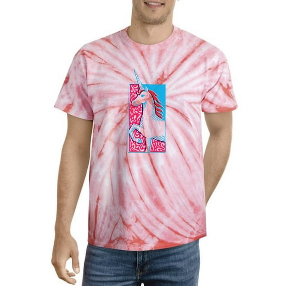 Unicorn Stencil Art. Tie Dye Cyclone Men -Image by Shutterstock, Male x-Large