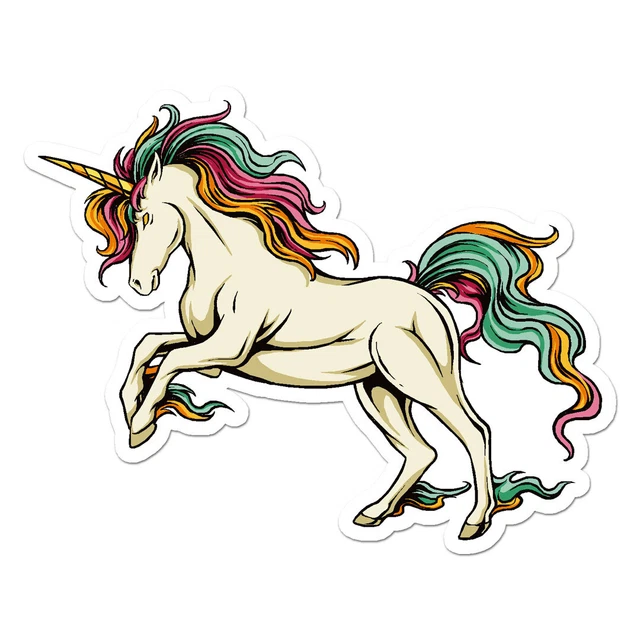 Unicorn Sticker Phone Decal Water Bottle Stickers Car Decals, Laptop ...