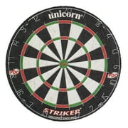 Unicorn Striker Tournament Size, Competition-Quality Bristle Dartboard with SuperSlim Wire Fasteners to Reduce Bounce Outs