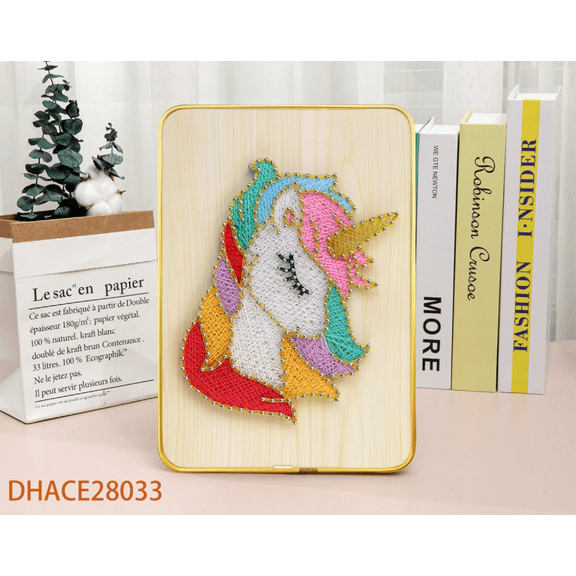 Unicorn String Art Kit with Stand. Simple Decorative DIY String Art Craft Kit M1-3 DHACE28033