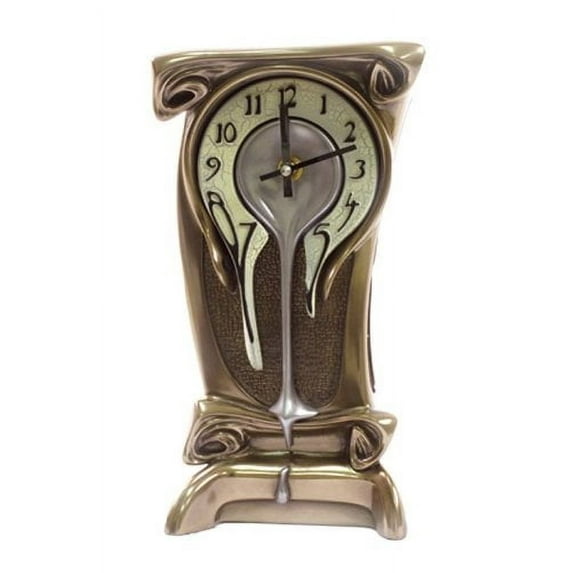Unicorn Studios BD08390A4 Melting Warped Clock - Polished Bronze Eggshell Face